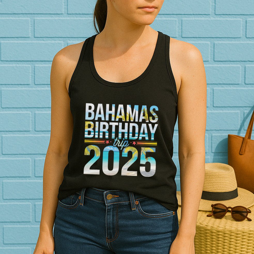 Bahamas Birthday Trip 2025 Vacation Party Crew Cruise Womens Tank Top