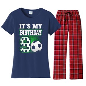 Birthday Boy Tees 9 Soccer Its My 9th Birthday Soccer Women's Flannel Pajama Set