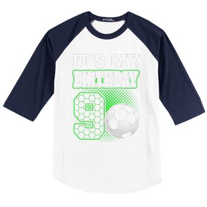 Birthday Boy Tees 9 Soccer Its My 9th Birthday Soccer Baseball Sleeve Shirt