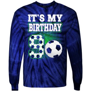 Birthday Boy Tees 9 Soccer Its My 9th Birthday Soccer Tie-Dye Long Sleeve Shirt