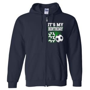 Birthday Boy Tees 9 Soccer Its My 9th Birthday Soccer Full Zip Hoodie