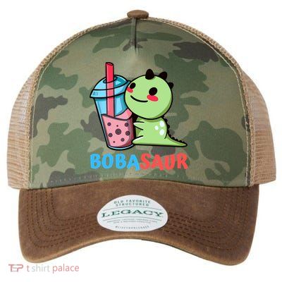Bobasaur Bubble Tea Boba Dinosaur Kawaii Cute Dino Pun Legacy Tie Dye Trucker Hat