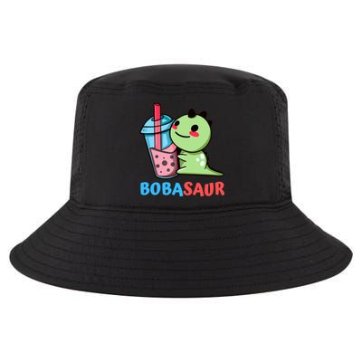 Bobasaur Bubble Tea Boba Dinosaur Kawaii Cute Dino Pun Cool Comfort Performance Bucket Hat