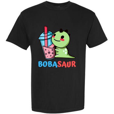 Bobasaur Bubble Tea Boba Dinosaur Kawaii Cute Dino Pun Garment-Dyed Heavyweight T-Shirt