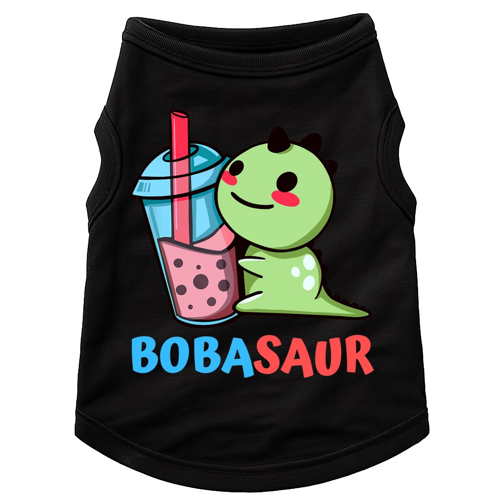 Bobasaur Bubble Tea Boba Dinosaur Kawaii Cute Dino Pun Doggie Tank