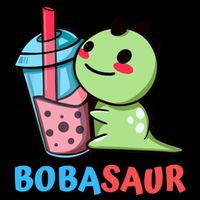 Bobasaur Bubble Tea Boba Dinosaur Kawaii Cute Dino Pun Cooling Performance Crew T-Shirt