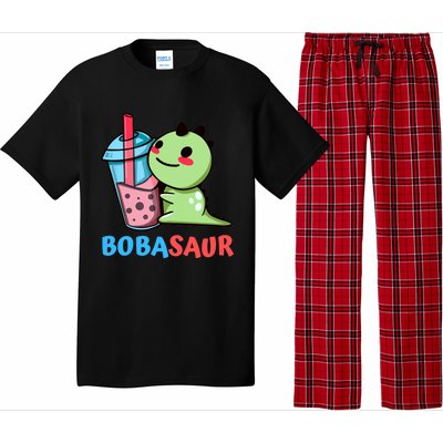 Bobasaur Bubble Tea Boba Dinosaur Kawaii Cute Dino Pun Pajama Set