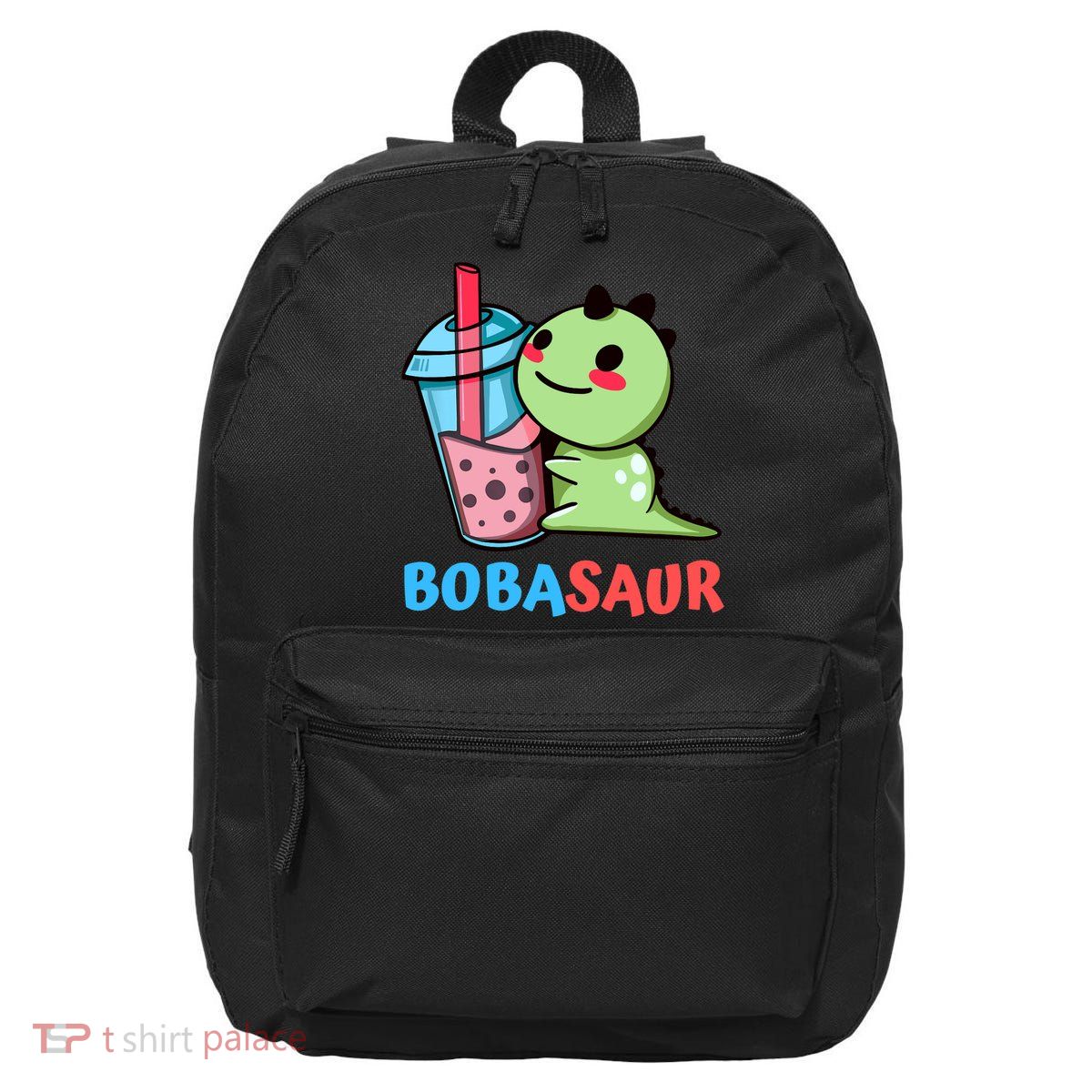 Bobasaur Bubble Tea Boba Dinosaur Kawaii Cute Dino Pun 16 in Basic Backpack