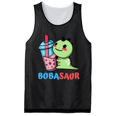 Bobasaur Bubble Tea Boba Dinosaur Kawaii Cute Dino Pun Mesh Reversible Basketball Jersey Tank