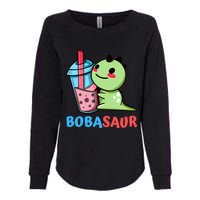 Bobasaur Bubble Tea Boba Dinosaur Kawaii Cute Dino Pun Womens California Wash Sweatshirt