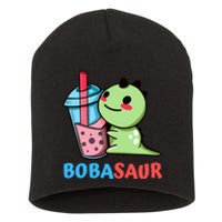 Bobasaur Bubble Tea Boba Dinosaur Kawaii Cute Dino Pun Short Acrylic Beanie