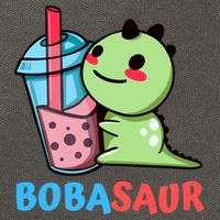 Bobasaur Bubble Tea Boba Dinosaur Kawaii Cute Dino Pun Cotton Canvas Backpack