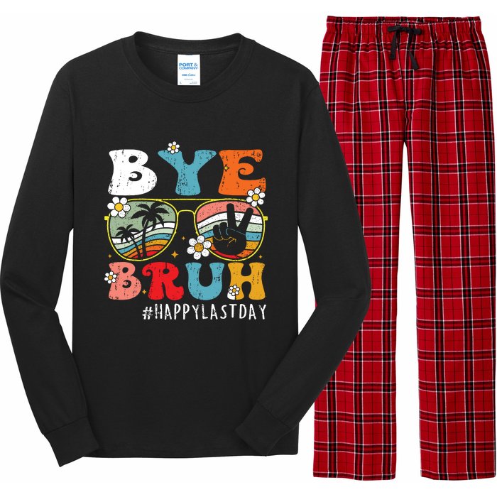 Bye Bruh Teacher Happy Last Day Of School Hello Summer Funny Long Sleeve Pajama Set