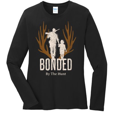 Bonded By The Hunt Father Son Hunting For Life Ladies Long Sleeve Shirt