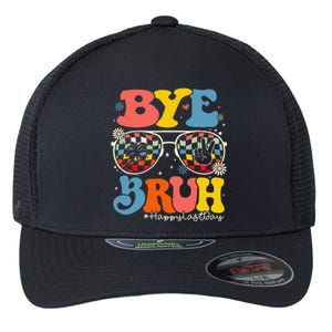 Bye Bruh Teacher Happy Last Day Of School Hello Summer Funny Flexfit Unipanel Trucker Cap