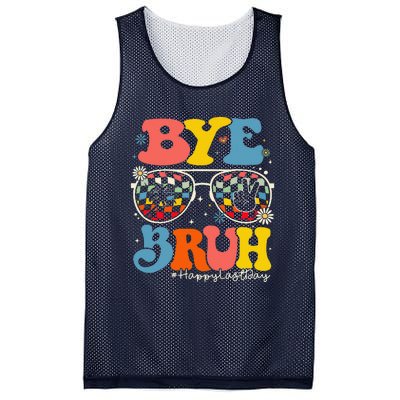 Bye Bruh Teacher Happy Last Day Of School Hello Summer Funny Mesh Reversible Basketball Jersey Tank