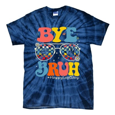 Bye Bruh Teacher Happy Last Day Of School Hello Summer Funny Tie-Dye T-Shirt