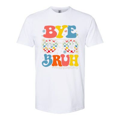 Bye Bruh Teacher Happy Last Day Of School Hello Summer Funny Softstyle CVC T-Shirt