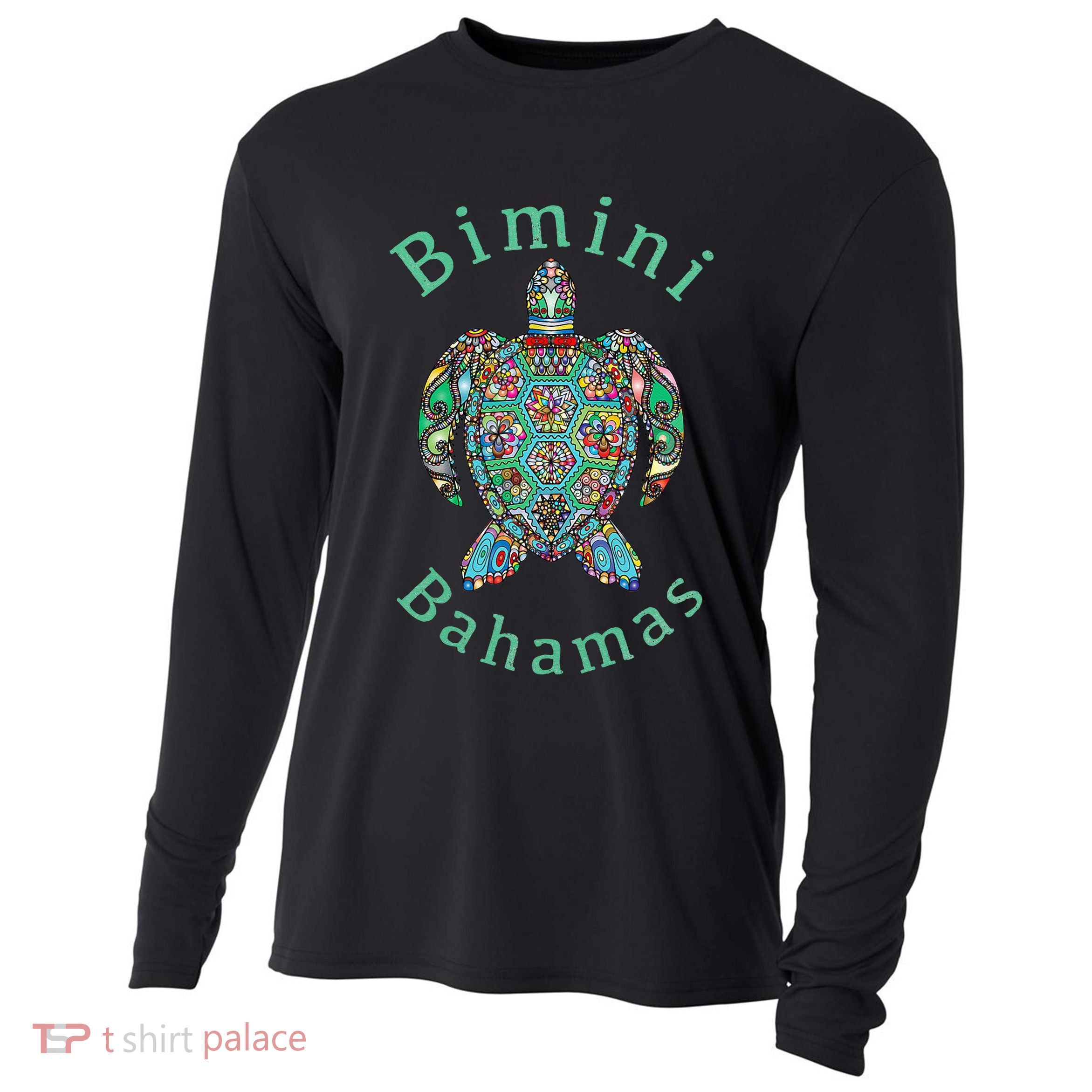 Bimini Bahamas Tribal Turtle Gift Cooling Performance Long Sleeve Crew