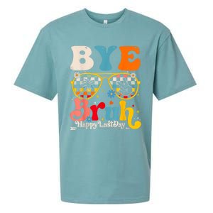 Bye Bruh Teacher Happy Last Day Of School Hello Summer Funny Sueded Cloud Jersey T-Shirt