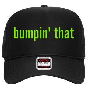 Bratty Bumpin That Brat Themed Bumper High Crown Mesh Back Trucker Hat