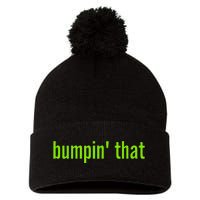 Bratty Bumpin That Brat Themed Bumper Pom Pom 12in Knit Beanie