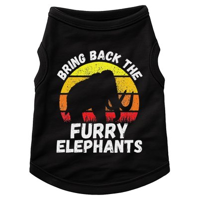 Bring Back The Furry Elephants Woolly Mammoth Funny Quote Doggie Tank