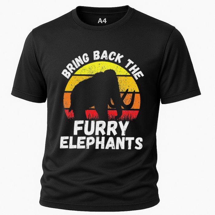 Bring Back The Furry Elephants Woolly Mammoth Funny Quote Cooling Performance Crew T-Shirt