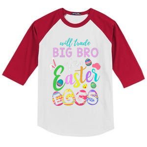 Brother Bro Trade Eggs Easter Day Happy Easter Sunday Kids Colorblock Raglan Jersey