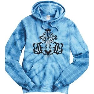 Bournedrip Bb Tribal Cross Tie Dye Hoodie