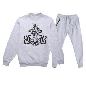 Bournedrip Bb Tribal Cross Premium Crewneck Sweatsuit Set