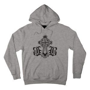 Bournedrip Bb Tribal Cross Tall Hoodie