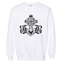 Bournedrip Bb Tribal Cross Garment-Dyed Sweatshirt