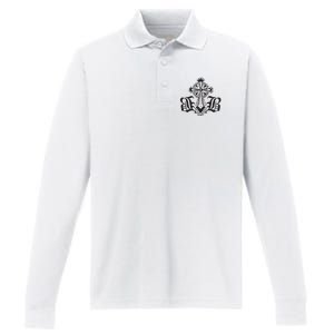 Bournedrip Bb Tribal Cross Performance Long Sleeve Polo