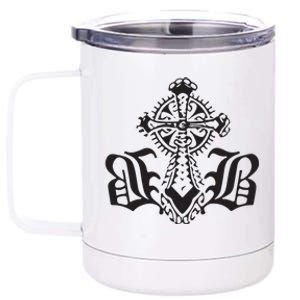 Bournedrip Bb Tribal Cross 12 oz Stainless Steel Tumbler Cup