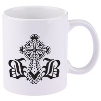 Bournedrip Bb Tribal Cross 11oz C Handle Ceramic Mug