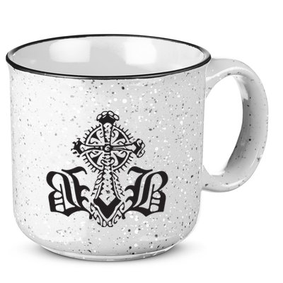 Bournedrip Bb Tribal Cross 15oz Campfire Ceramic Mug