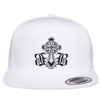 Bournedrip Bb Tribal Cross Flat Bill Trucker Hat