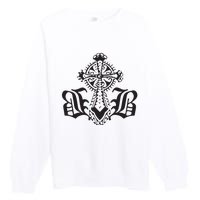 Bournedrip Bb Tribal Cross Premium Crewneck Sweatshirt