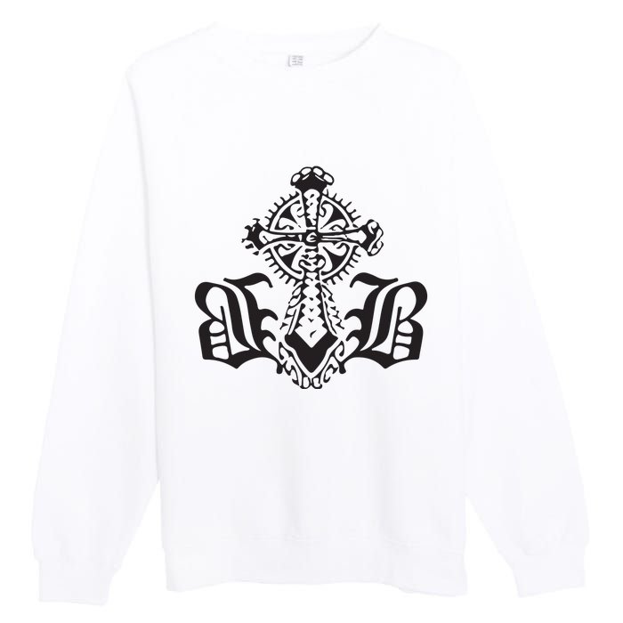 Bournedrip Bb Tribal Cross Premium Crewneck Sweatshirt