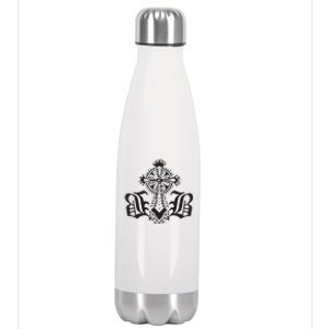 Bournedrip Bb Tribal Cross Stainless Steel Insulated Water Bottle