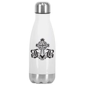 Bournedrip Bb Tribal Cross Stainless Steel Insulated Water Bottle