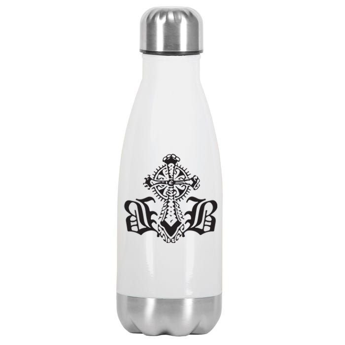 Bournedrip Bb Tribal Cross Stainless Steel Insulated Water Bottle