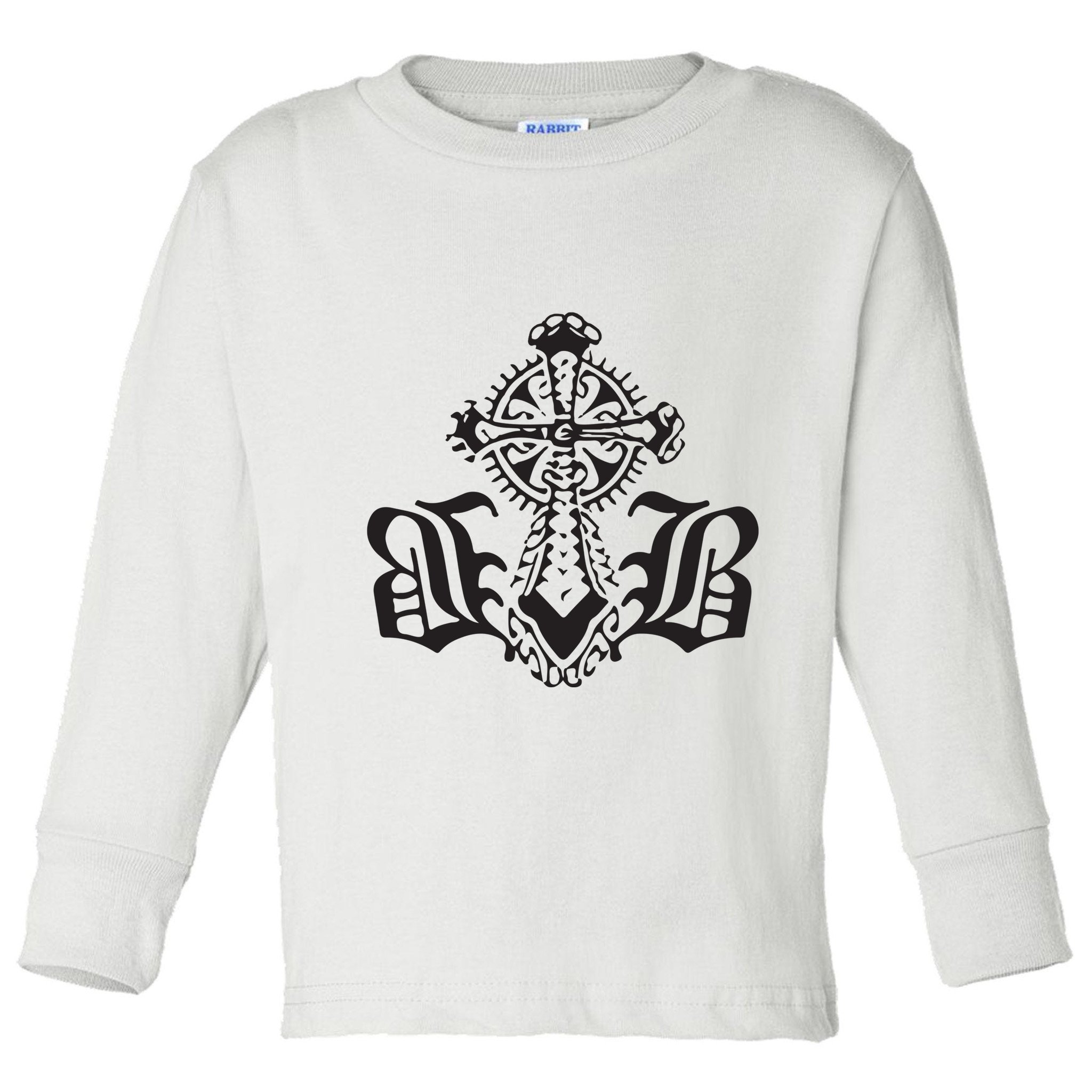 Bournedrip Bb Tribal Cross Toddler Long Sleeve Shirt