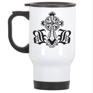 Bournedrip Bb Tribal Cross Stainless Steel Travel Mug