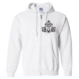 Bournedrip Bb Tribal Cross Full Zip Hoodie