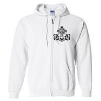 Bournedrip Bb Tribal Cross Full Zip Hoodie