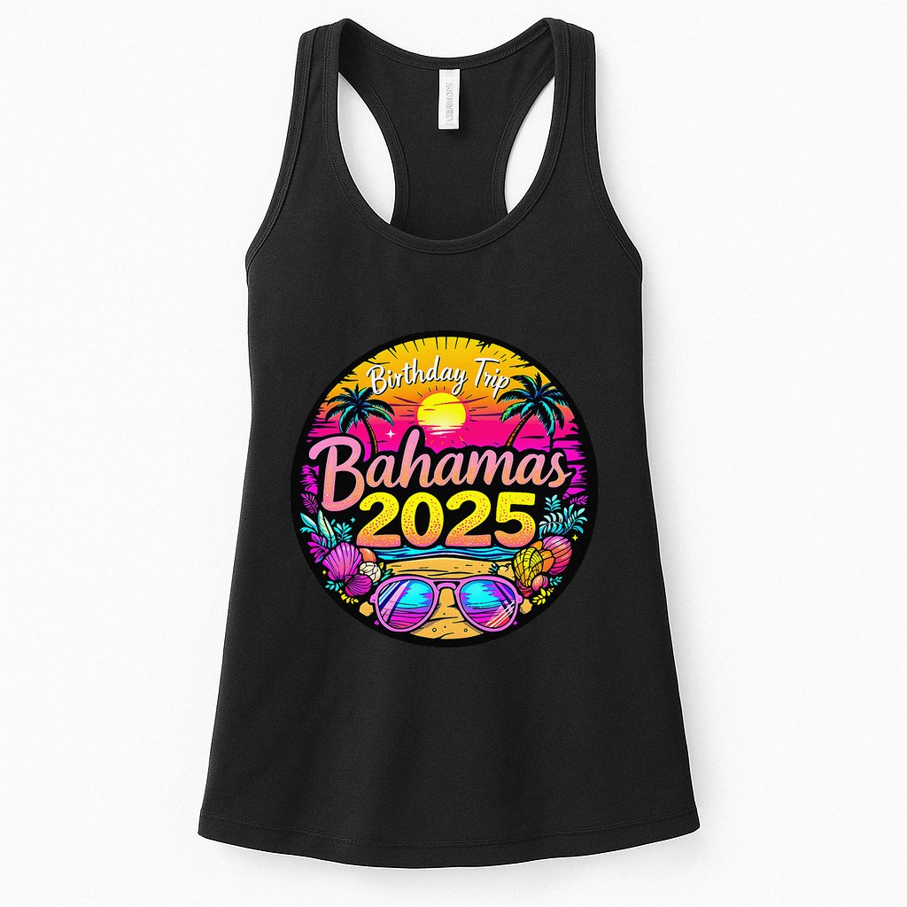 Bahamas Birthday Trip 2025 Vacation Party Crew Cruise Womens Tank Top