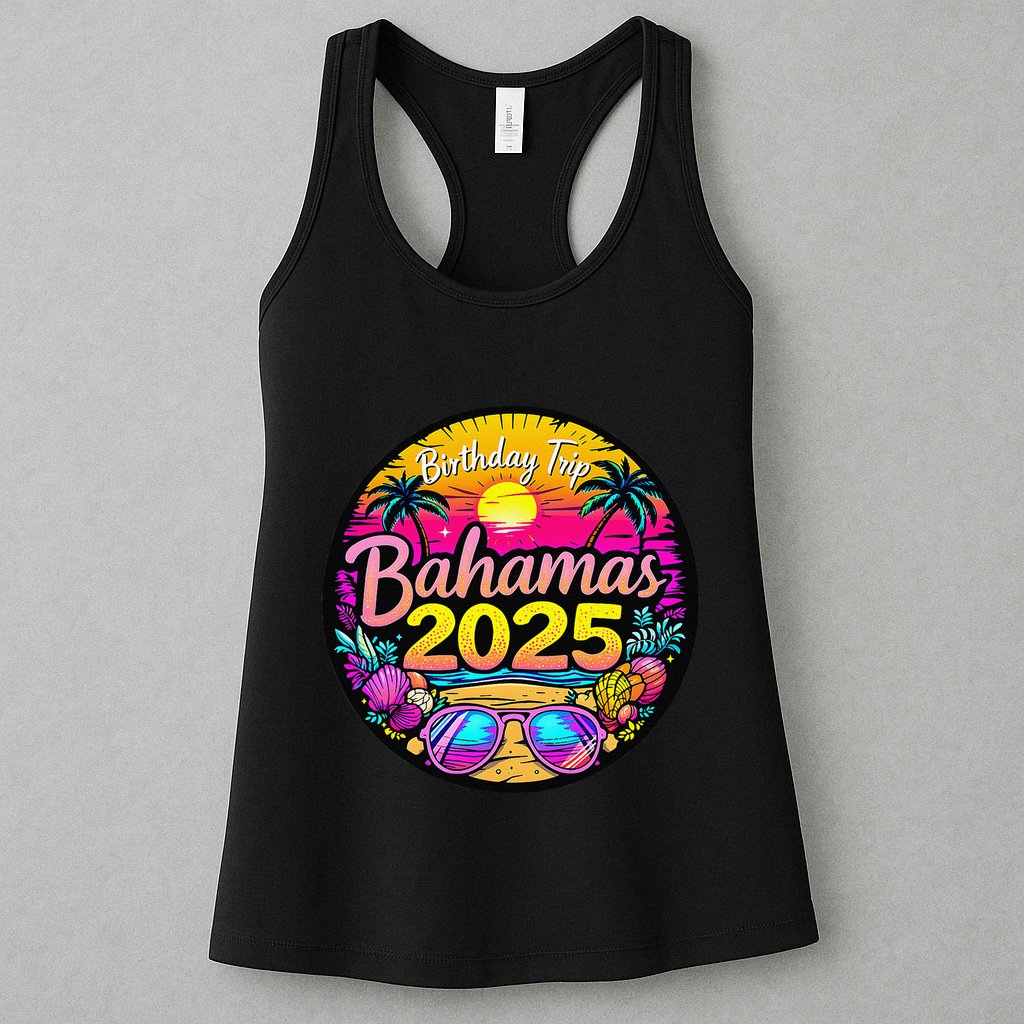 Bahamas Birthday Trip 2025 Vacation Party Crew Cruise Womens Tank Top