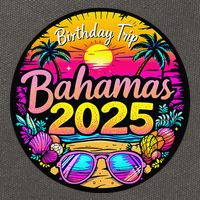 Bahamas Birthday Trip 2025 Vacation Party Crew Cruise Cotton Canvas Backpack